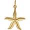 14K Yellow Gold Starfish Charm with 18" Gold Cable Chain & Gift Box